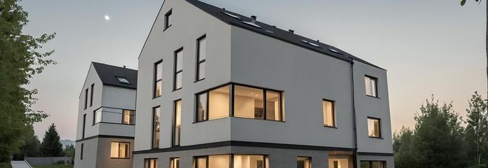 Maison 1 I Appartements neufs I accessibles aux personnes à mobilité réduite et avec cuisine équipée à Ockershausen – Visualisierung Außen