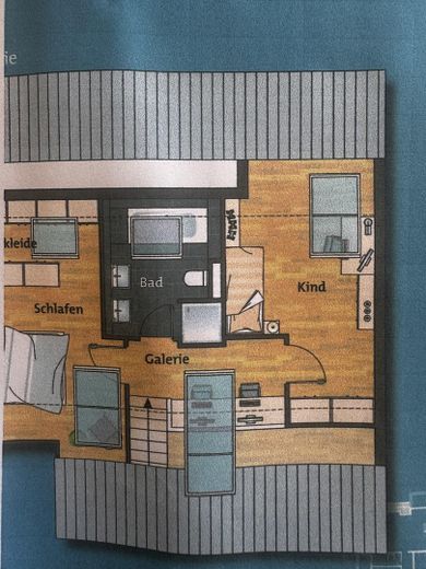 Grundriss obere Etage Galerie