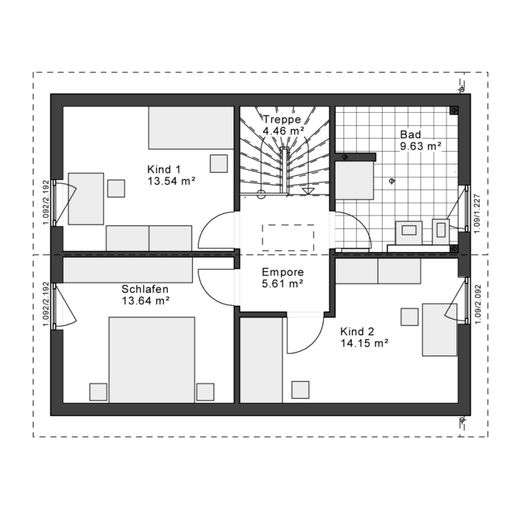 Build Your Way - Entscheide selbst, wie du bauen willst. – Grundriss OG