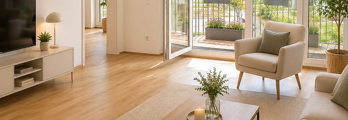 Erstbezug! 3-Zimmer-Wohnung mit Süd-Balkon in Top-Lage von Darmstadt – Wohnen 1