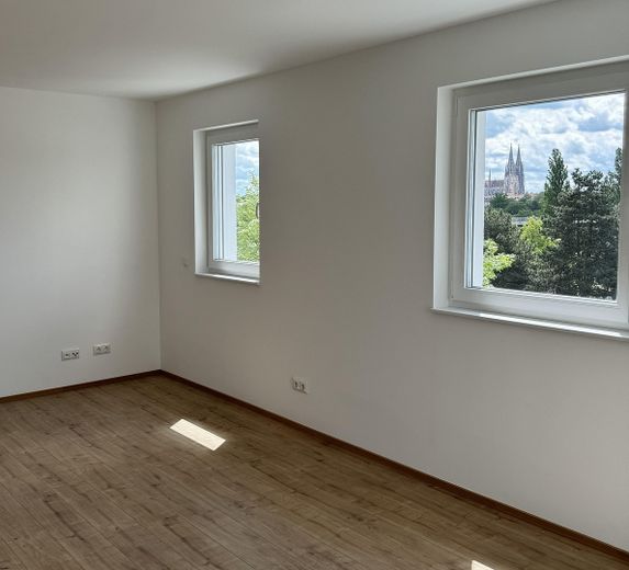 YENİ YAPI Enerji Verimliliği Evi 40 - Regensburg-Steinweg'de balkonlu ve Katedral manzaralı yüksek kaliteli 2 odalı daire – Wohnküche mit Domblick