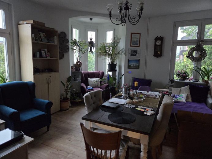 Modernisiert, großzügig, zentral – 2-Raum-Wohnung in Dessau – Wohnzimmer