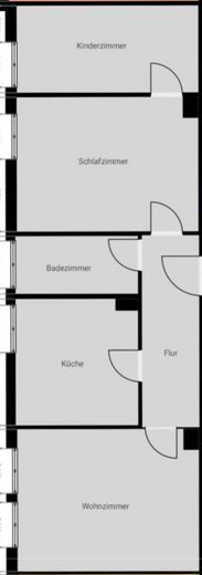 Helle und gepflegte 3 Zimmer Wohnung mit Einbauküche in Nürnberg! – Grundriss 