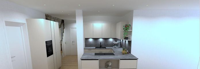 3,5 غرف مع مطبخ مدمج عالي الجودة – Küche