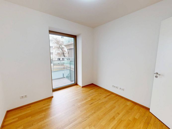 Appartamento di nuova costruzione di 3 locali in posizione centrale con BALCONE e cucina componibile nel nord-ovest di Friedrichshain – Ansicht I: Schlafzimmer I
