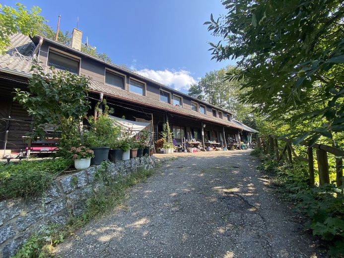 2-Zimmer Wohnung am Waldrand – Blick auf das Mehrfamilienhaus
