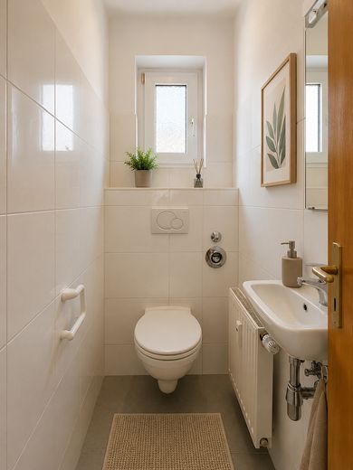 2-Zimmer Erdgeschosswohnung in Bad Wimpfen ( Hochparterre ) – Toilette