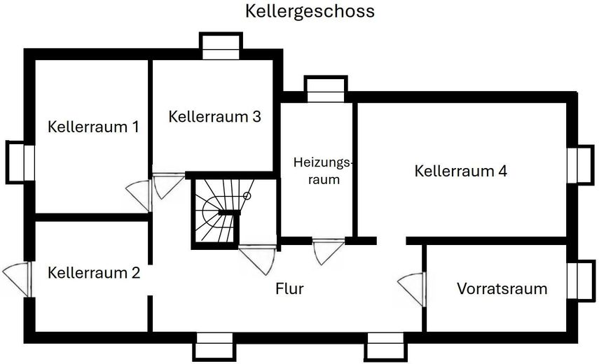 Freistehendes Familienhaus mit Traumgarten, Terrasse, Garage und viel Platz in Reinheim – Grundriss Kellergeschoss