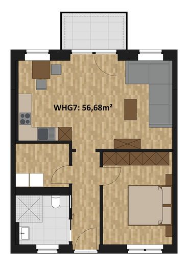 Betreute Wohnanlage Weseke – Kapitalanlage mit Zukunft – Wohnung mit 56,68 m2