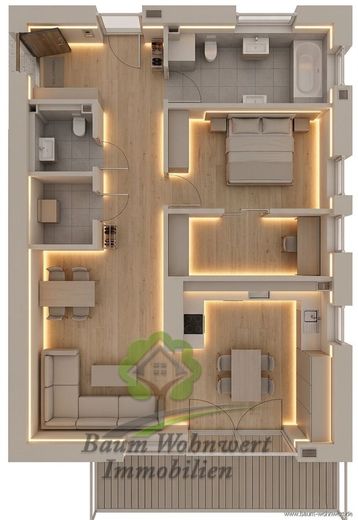 Provisions- &amp; Barrierefrei: Großzügige 3-Zimmer-Wohnung mit KfW-Förderung nahe Schwäbisch Gmünd – WHG10