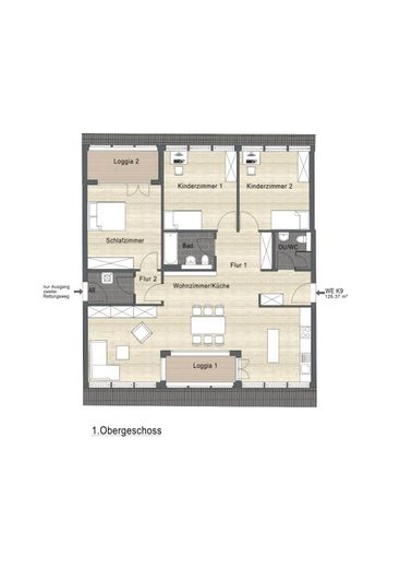 Erstbezug - Modernes Wohnen im historischen Ambiente – K9_1.jpg 4-Raum mit 2 Loggien