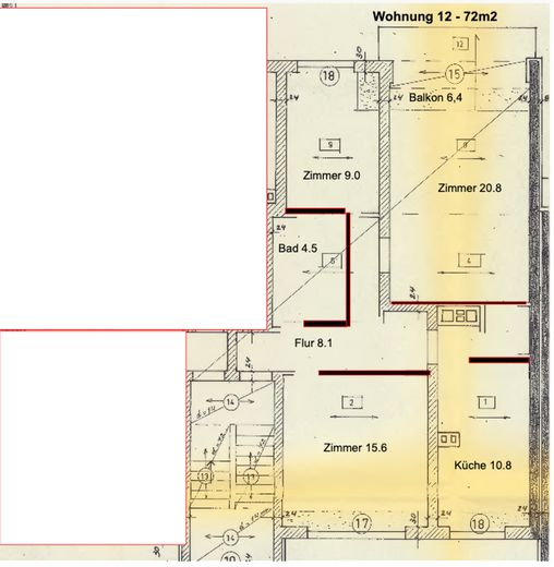 Grundriss der Wohnung