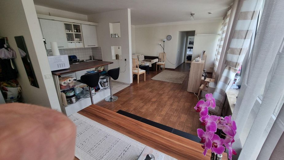 App. di 3,5 locali 85m² con cucina componibile centro Vechta – Wohn- Essbereich und Küche