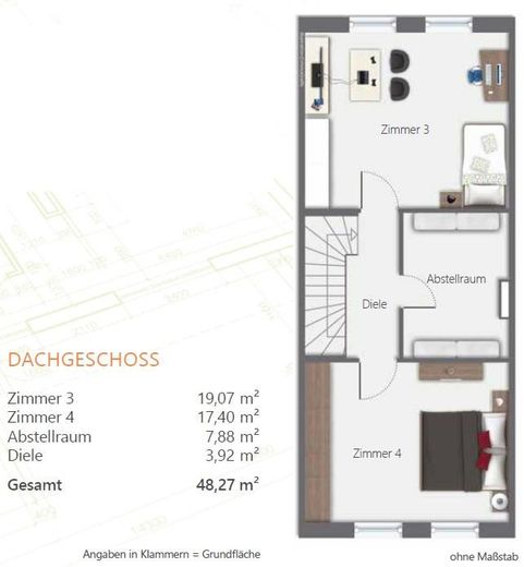 Übergabe für März 2027 geplant - Jetzt noch mitgestalten!!! – Grundriss Dachgeschoss