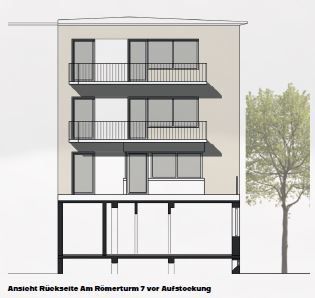 CITYLAGE! 2 ZIMMER WOHNUNG + MODERNISIERUNG + RUHIGE LAGE + IDEAL FÜR INVESTOREN + SELBSTNUTZER – Rückseite vor Aufstockung