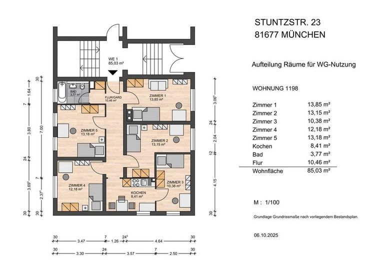 5er WG Neugründung – Grundriss