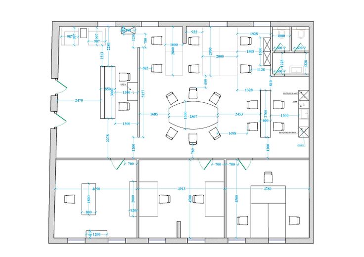 gewerbliche Mietfläche zentrale Innenstadtlage – mögliche Raumplanung