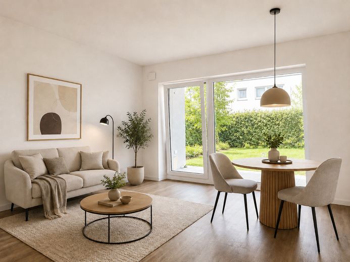 Kernsanierte 2Z-Wohnung (KfW70) mit Küche im Erstbezug – ruhig & energieeffizient – Wohnen