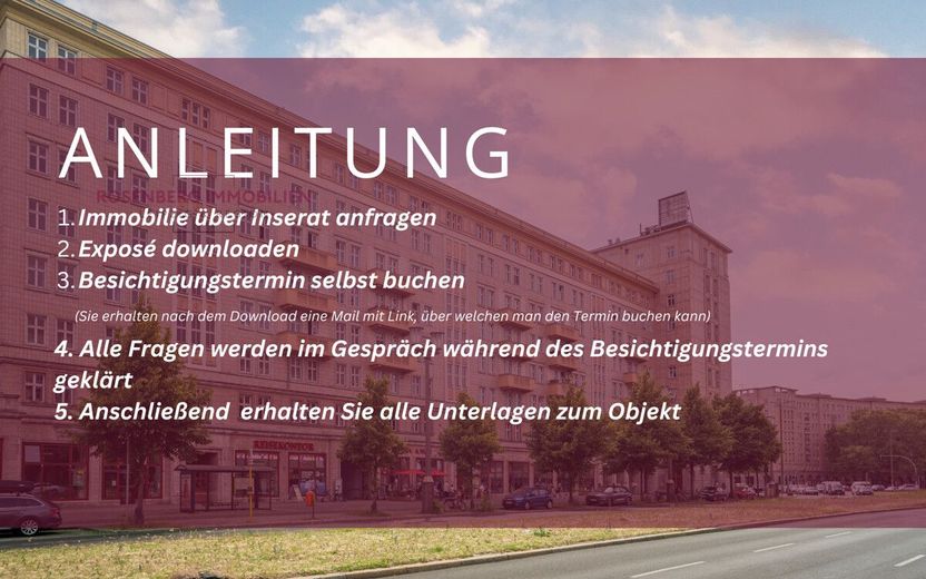 *bezugsfrei* Denkmalgeschützte 3-Zimmer-Wohnung mit Balkon an der Karl-Marx-Allee – Immobilie in Berlin zu verkaufen_3-Raum_Anleitung