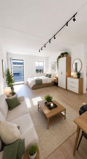 New-build 1-room apartment for rent – Mögliche Einrichtung