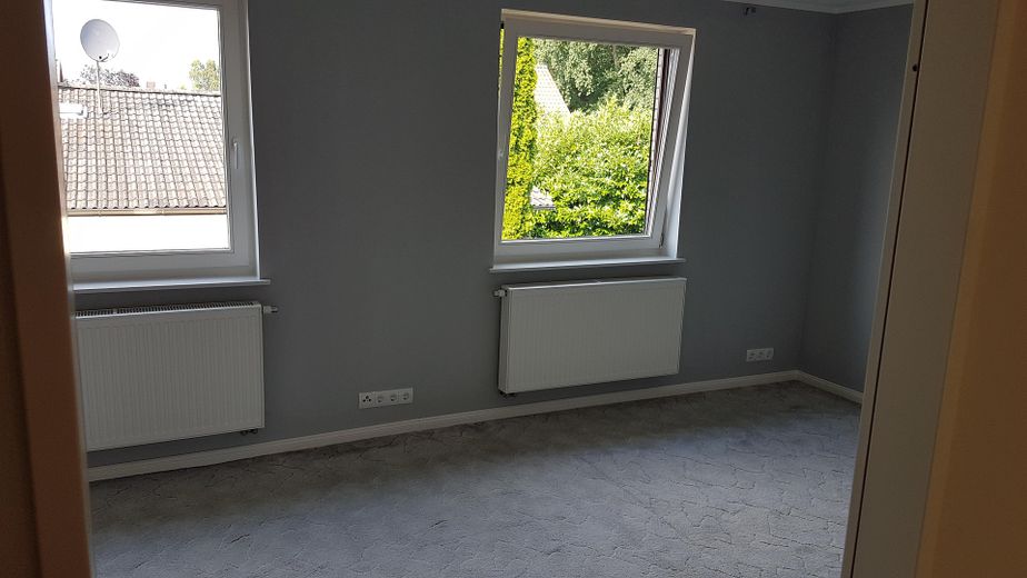 Maison mitoyenne de bout bien entretenue à Fleestedt directement au Höpen – Schlafzimmer
