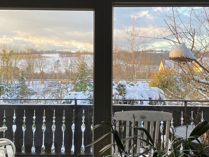 Winterblick aus dem Esszimmer