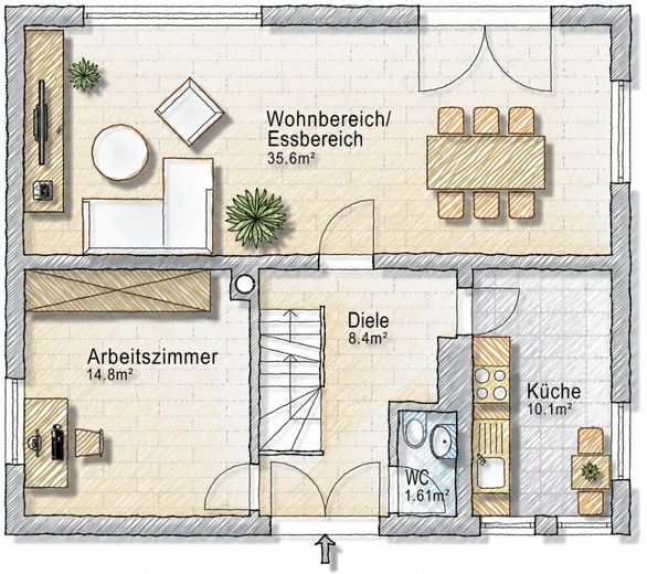 Einfamilienhaus in bester Lage in Lebenstedt, 4,5 Zimmer mit großem Garten – Grundriss_Erdgeschoss