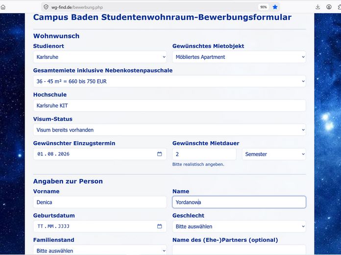 Application for housing