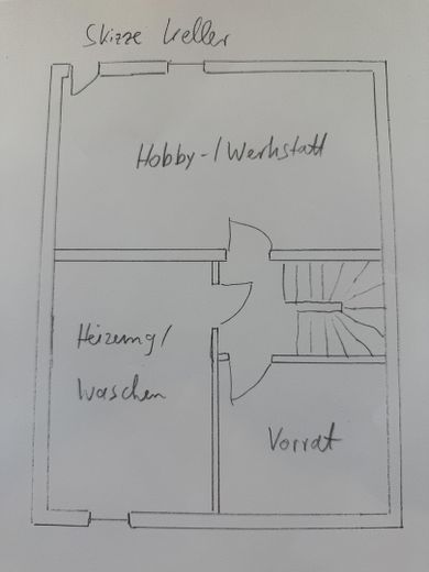 Skizze Grundriss Keller