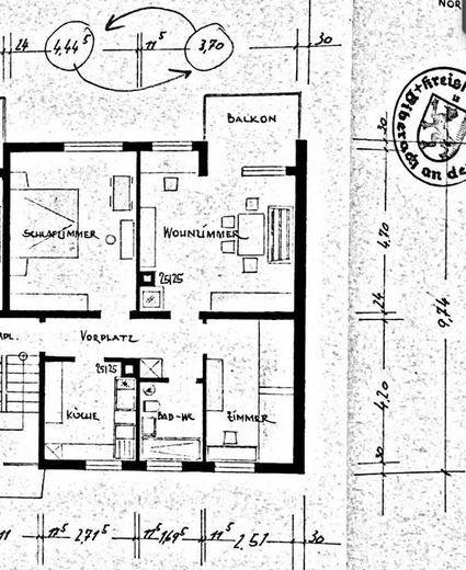 Attraktive Kapitalanlage mit Perspektive: Gepflegte 3-Zimmer-Wohnung in beliebter Lage von Biberach – Grundriss