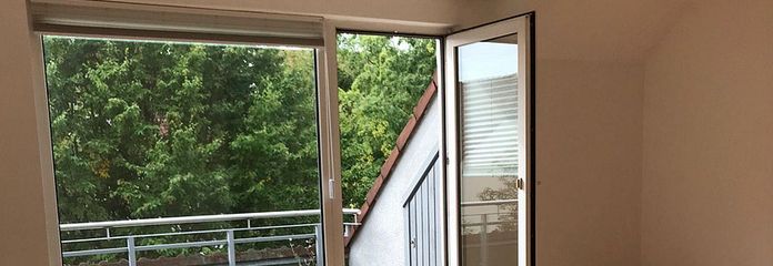 Wohnzimmer mit Dachterasse