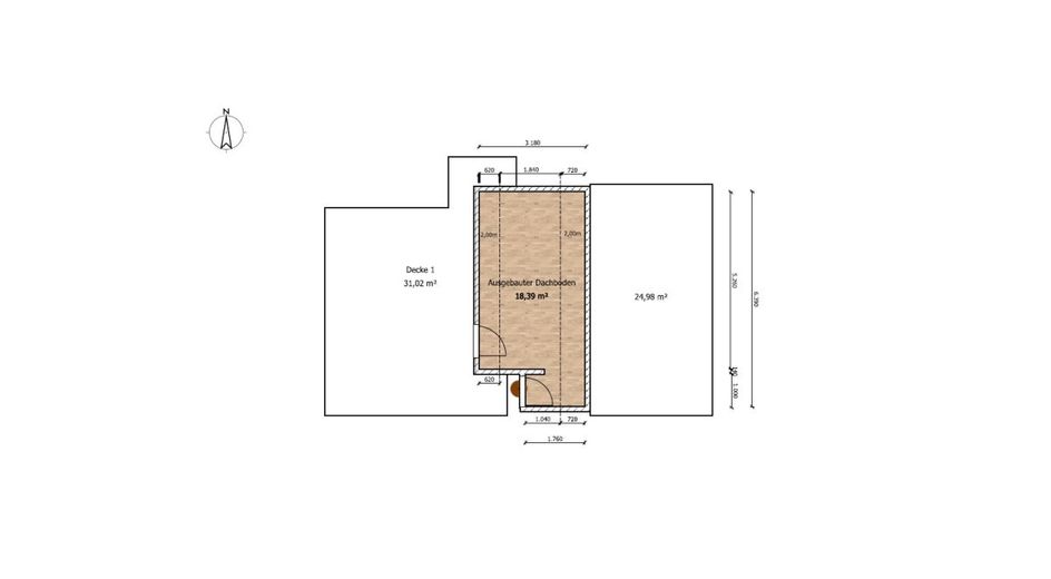Exklusive Maisonettewohnung mit Garage in bester Lage von Lutherstadt Wittenberg zu verkaufen – Grundriss DG