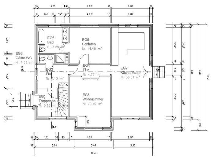 PROVISIONSFREI: Charmantes EFH in zentraler, ruhiger Anliegerstraße – Erdgeschoß/Hochparterre