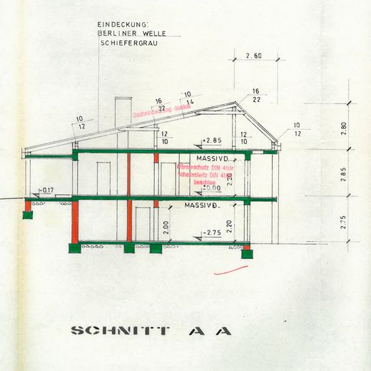Villa d'architetto in stile Bauhaus con vista sulla valle del Main – Schnitt 1