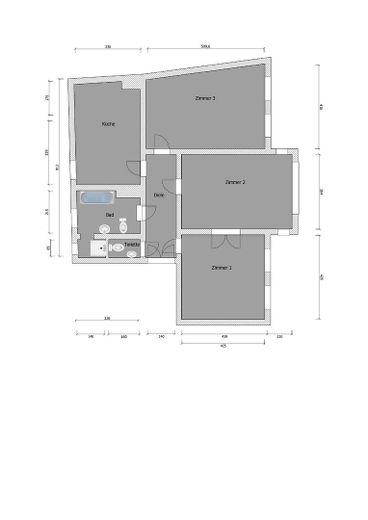 3-room apartment at Reil-Eck in Halle – Grundriss
