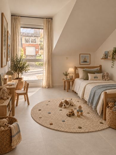 हरियाली के बीच 4 कमरों वाला नया निर्माण KFW 40 – Kinderzimmer 1