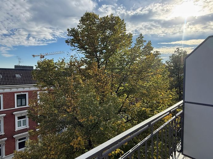Freie Winterhuder Altbauwohnung in der Endetage – Ausblick