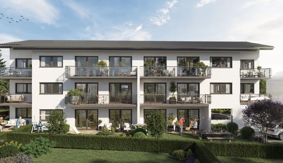 Neubau MFH - 10% Abschreibung KFW 40QNG in zentraler Lage Hengersberg - nur noch 1 ETW Vefügbar ! – Ansicht West