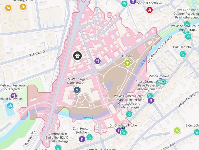 Top!! 3-Zimmer-Dachgeschoss nahe Kurpark – Lageplan