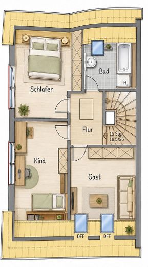 Moderne Doppelhaushälfte mit Garten in Bietingen – Foto 27