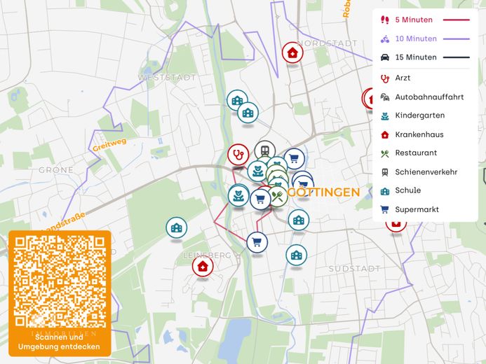 RESERVIERT*Bezugsfreie Erdgeschosswohnung in zentrumsnaher Lage mit 2 Balkonen und Außenstellplatz* – Lageplan