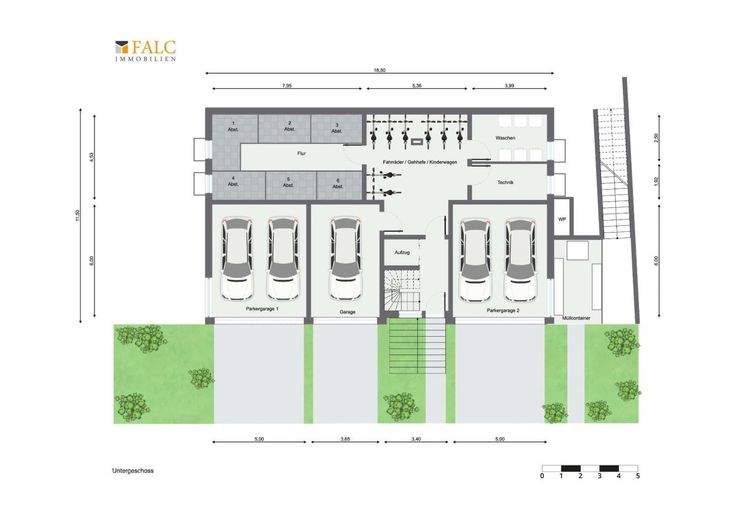 *GENEHMIGT* Neubauvorhaben: 6-Familienhaus in der Nähe des KI-Zentrums! - FALC Immobilien Heilbronn – genehm. UG - Eingang/Hanglage