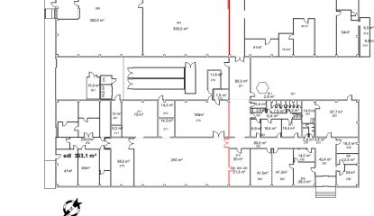 Grundriss Halle 1-4 ca. 6900qm