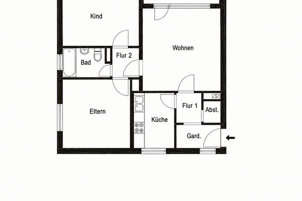 Do pierwszego zamieszkania po remoncie | 3-pokojowe mieszkanie | 72 m² | 80935 Monachium | 1.950 € z opłatami