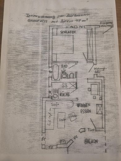 Grundriss der Wohnung