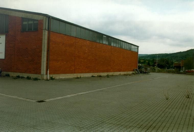 Hala warsztatowo-produkcyjna z suwnicą + ogrodzony plac (2.200 m²) – bez prowizji, Untermain – seitliche Ansicht
