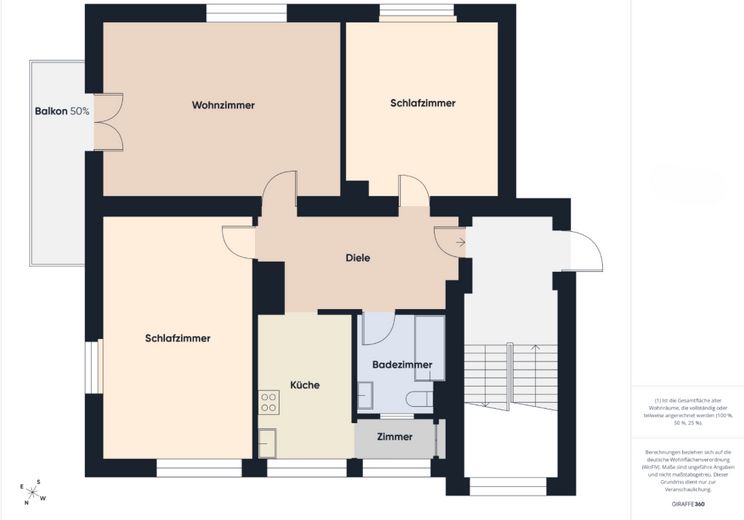 Fantástico apartamento de 3,5 habitaciones con balcón en Stuttgart-West, en una ubicación a media altura – Foto 8