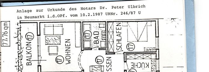 Grundriss der Wohnung Nr.16 