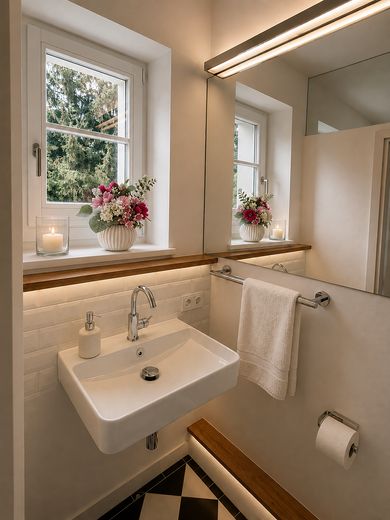 Keine Provision, Südbalkon/Südgarten, energetisch topsanierte Stadtvilla, Villenkolonie Pasing I – Gästebad_Obergeschoss