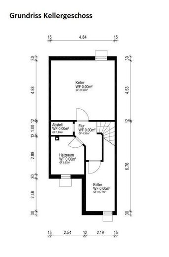 Naturnahes Reihenmittelhaus in verkehrsberuhigter Straße - PROVISIONSFREI - VHB – Grundriss Kellergeschoss